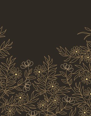 Yapraklı çiçek süslemesi