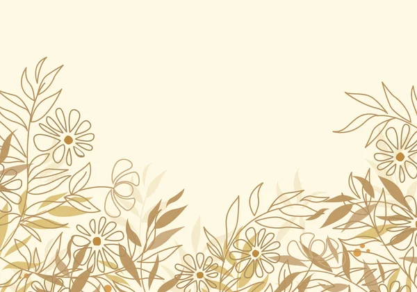 Floral διακόσμηση με φύλλα — Διανυσματικό Αρχείο