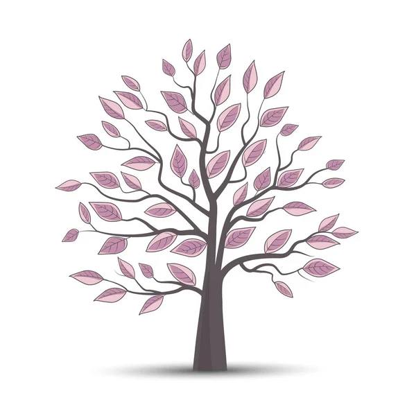 Drzewo i kolorowe liście — Wektor stockowy