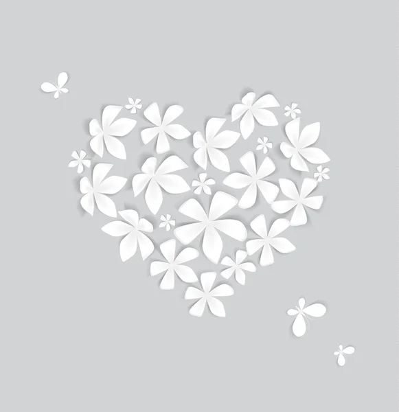 Floral heart — Stockvector