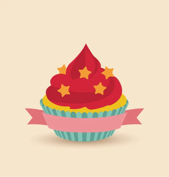 Cupcake — Stockvektor