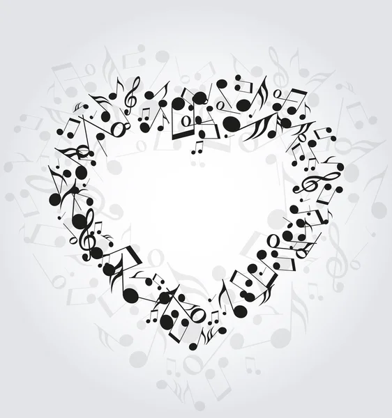 Musique de coeur — Image vectorielle