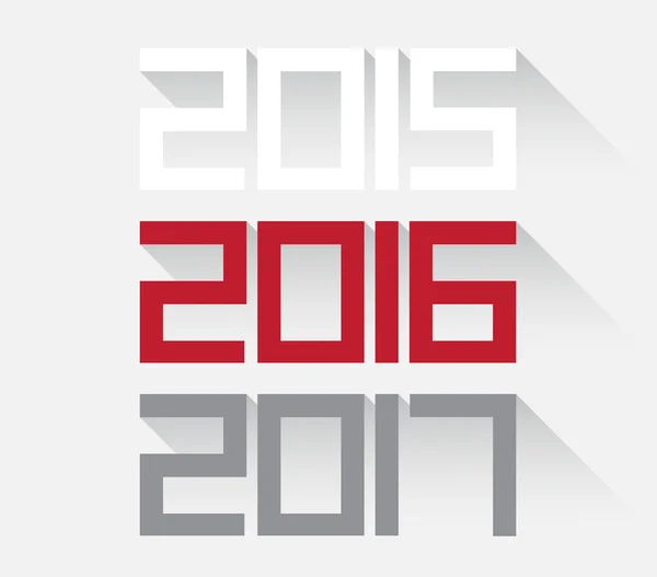 Nuevo año 2016 — Vector de stock