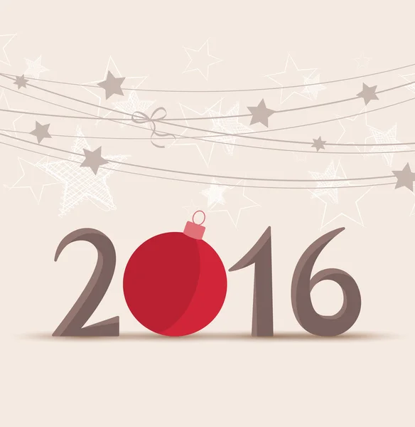 Yeni yıl 2016 — Stok Vektör