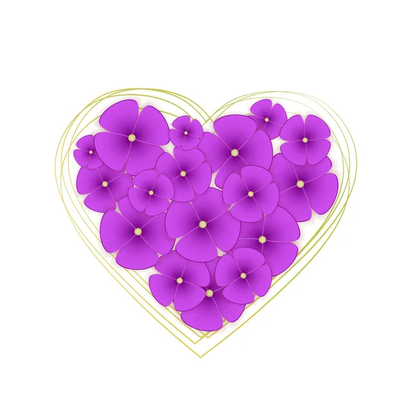 Vector flores violetas — Vector de stock