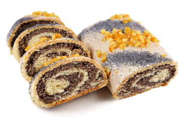 Haşhaşlı rulo bir hamur işi tatlı maya ekmek (viennoiserie) bir rulo haşhaş tohumu doldurma ve buzlanma sır ile kaplı ve portakal kabuğu şekerlemesi yoğun, zengin, bir bittersweet ile oluşan olduğunu.