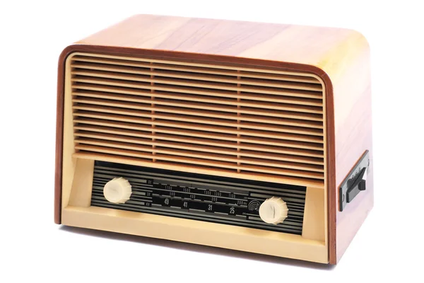 Old Radio, with 60 years of last century, on a white background — Stock Photo, Image