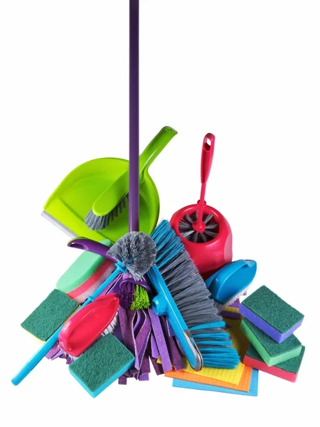 Cleaning equipment, on a white background — Stock Photo, Image