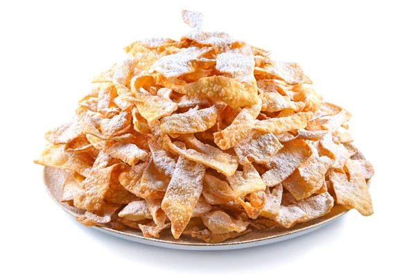 Angel wings (Faworki), cakes deep-fried in oil to celebrate Fat Thursday — Stock Photo, Image