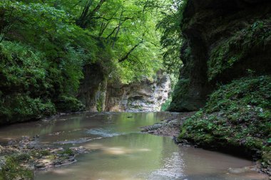 Kafkasya tabiatı görkemli dağ manzarası