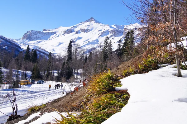 A majestosa paisagem montanhosa da Reserva Natural do Cáucaso — Fotografia de Stock