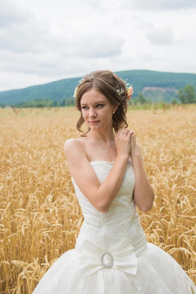 Bella sposa il giorno del matrimonio — Foto Stock