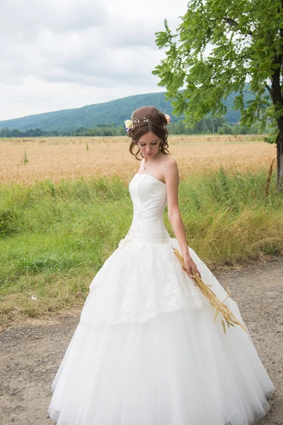 Bella sposa il giorno del matrimonio — Foto Stock