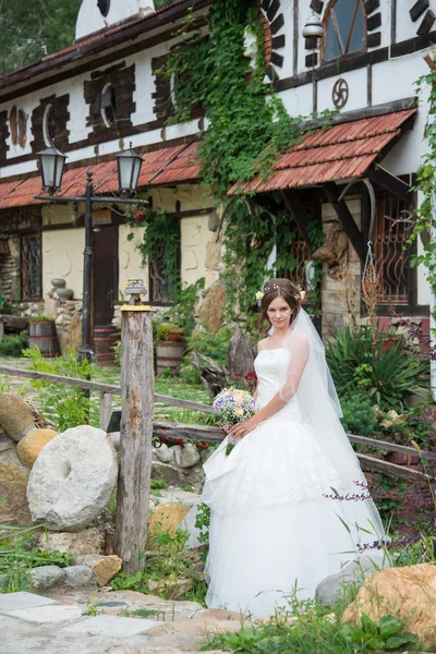 Bela noiva no dia do casamento — Fotografia de Stock