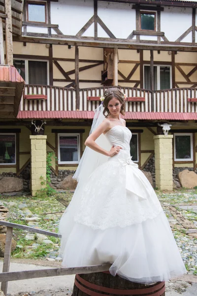 Hermosa novia el día de la boda — Foto de Stock