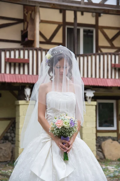 Hermosa novia el día de la boda —  Fotos de Stock