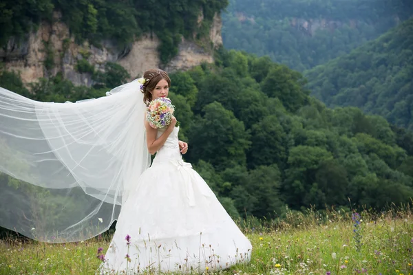 Bella sposa il giorno del matrimonio — Foto Stock