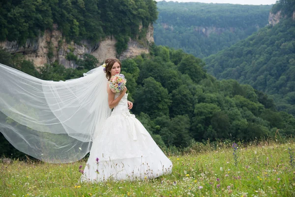 Bella sposa il giorno del matrimonio — Foto Stock