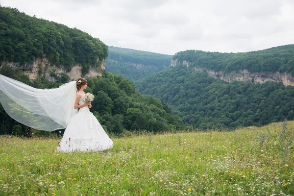 Bella sposa il giorno del matrimonio — Foto Stock