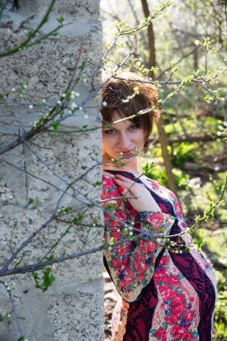 çekici bir genç kız portresi