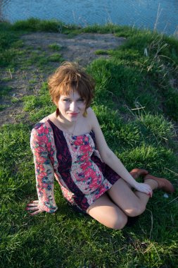 çekici bir genç kız portresi