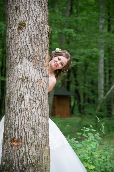 Ritratto di una sposa carina — Foto Stock