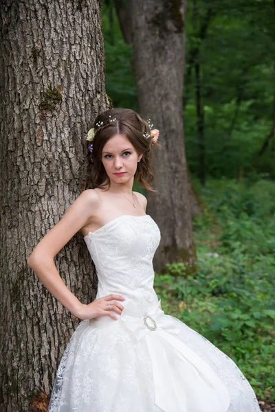 Ritratto di una sposa carina — Foto Stock