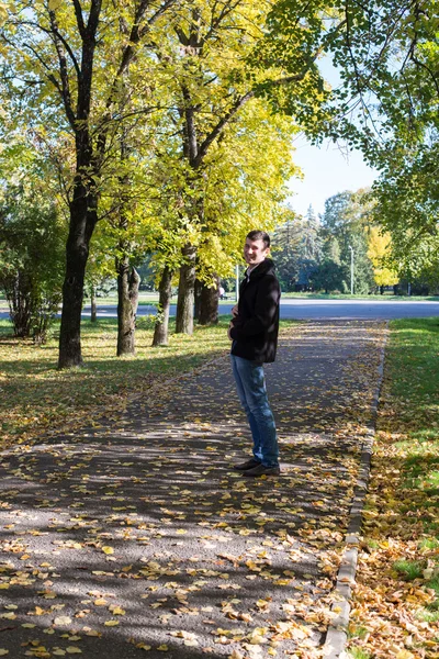 Young man on a walk — Stock Photo, Image