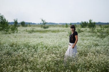 çekici bir genç kız portresi