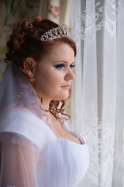 Indah pengantin pada hari pernikahan — Stok Foto