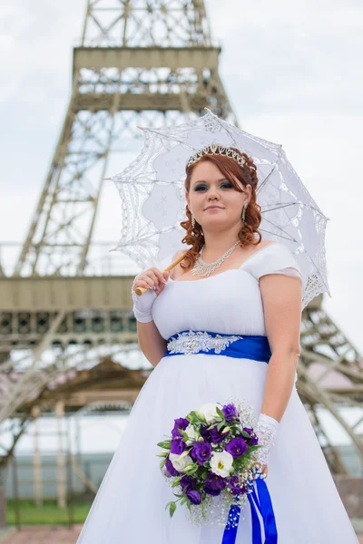 Hermosa novia el día de la boda —  Fotos de Stock