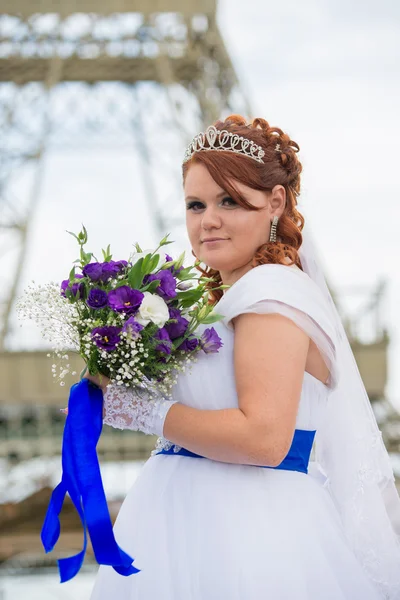 Hermosa novia el día de la boda — Foto de Stock