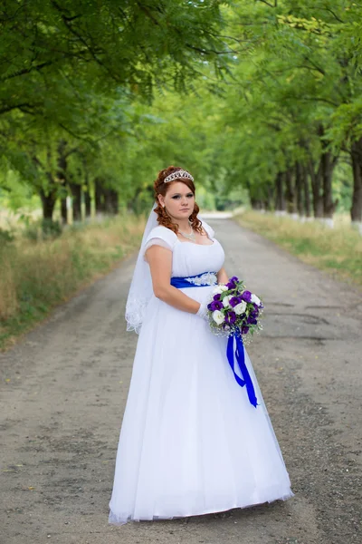 Vackra brud på bröllopsdagen — Stockfoto