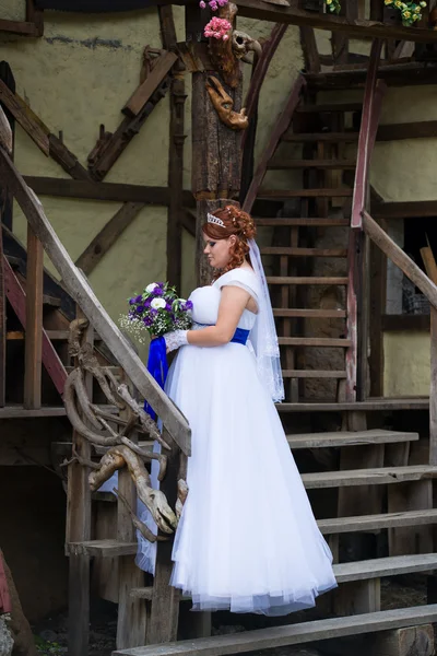 Bela noiva no dia do casamento — Fotografia de Stock