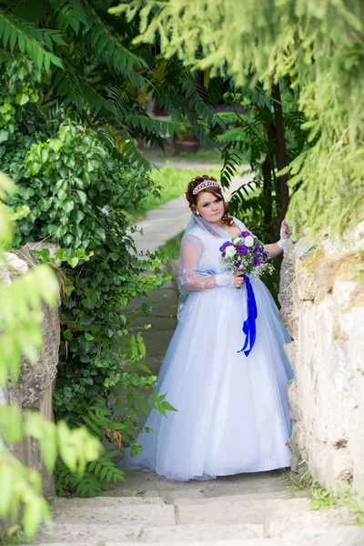 Bela noiva no dia do casamento — Fotografia de Stock