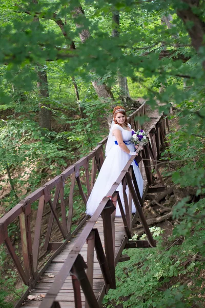 Bella sposa il giorno del matrimonio — Foto Stock