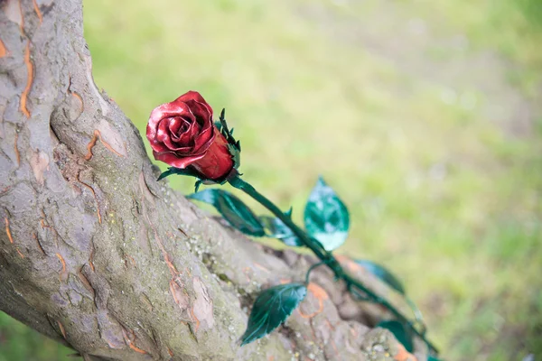 Schöne handgemachte schmiedeeiserne Rose aus Russland — Stockfoto