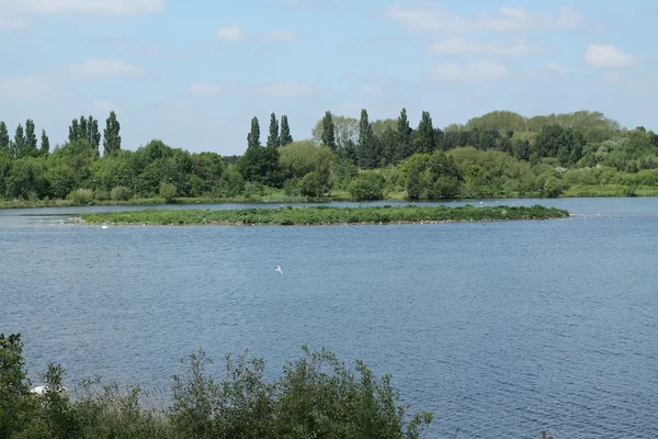 Isola in un lago. — Foto Stock