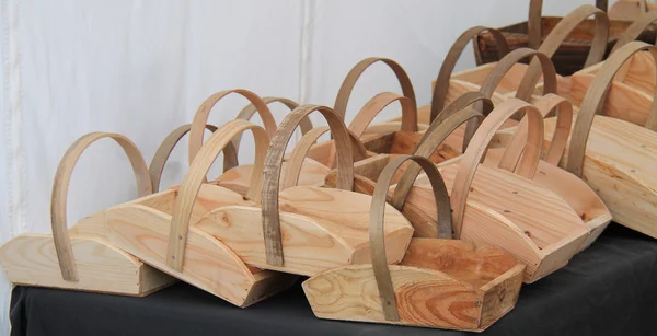 Wooden Carrying Baskets. — Stock Photo, Image