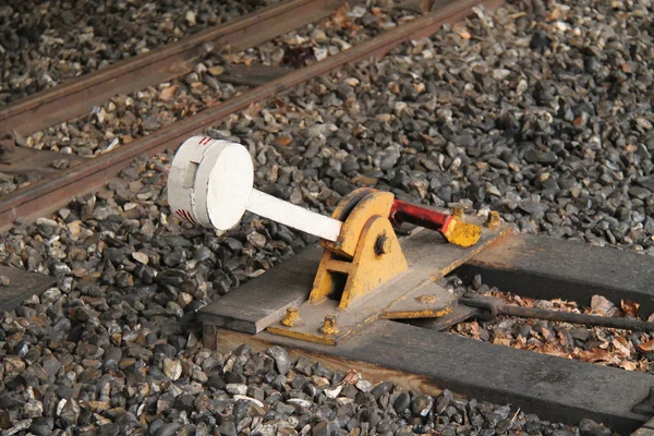 Train Points Lever. — Stock Photo, Image