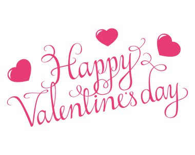 Mutlu Sevgililer günü kalpleri ile komut dosyası