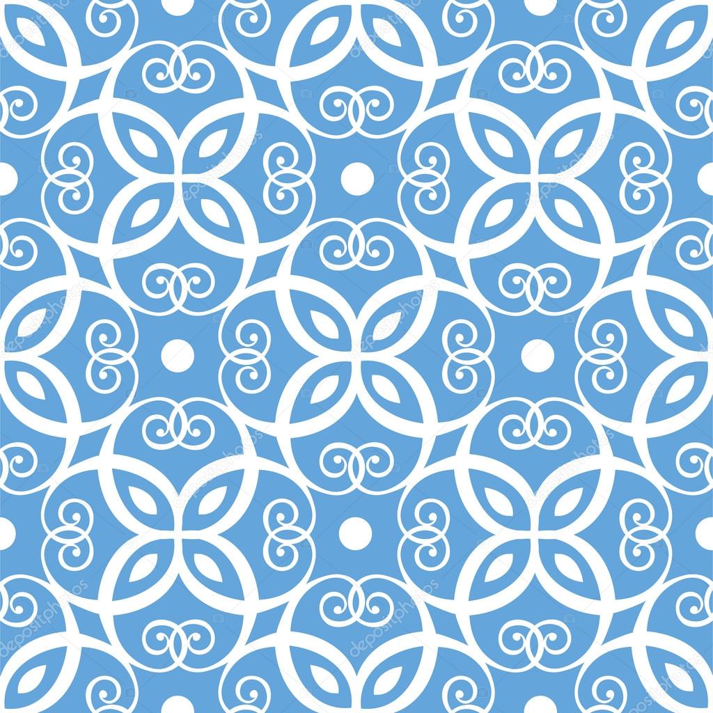 Seamless blue damask pattern — Stock Vector © studio 84156456