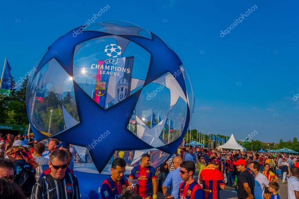BERLIN, GERMANY - 06, 2015: Thousands of fans attend to the olimpic stadium Berlin