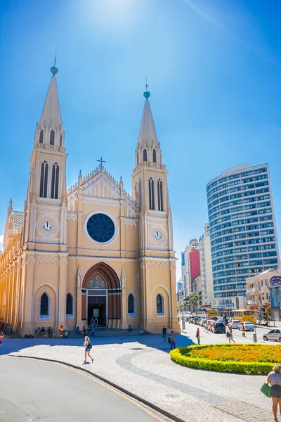 CURITIBA, BRAZIL MAJ 12, 2016: den romerske katolske ærkebispedømme beliggende i curitiba hovedstad i den brasilianske stat parana - Stock-foto