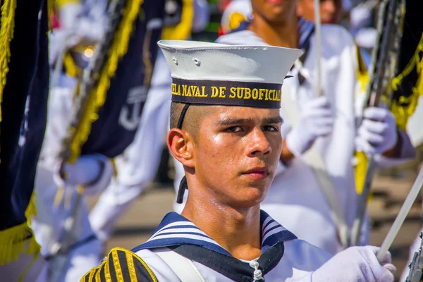 Naval academy elever delta i Colombias viktigaste — Stockfoto