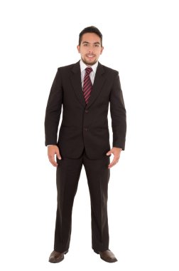 zarif genç adam bir takım elbise