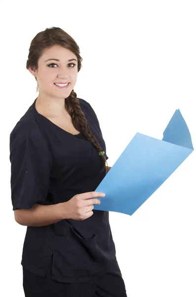 Médecine jeune femme infirmière médecin stagiaire portrait — Photo