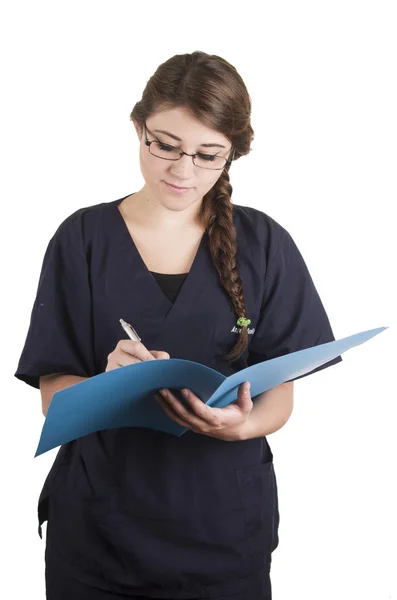 Médico joven enfermera médico interno retrato — Foto de Stock