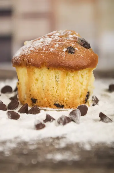 自制的美味松饼蛋糕甜点蛋糕糕点 — 图库照片