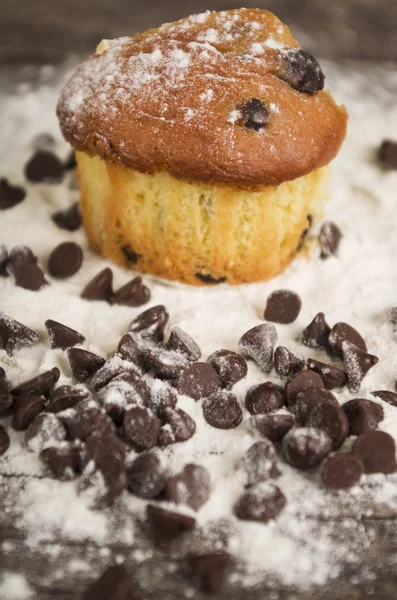 自制的美味松饼蛋糕甜点蛋糕糕点 — 图库照片